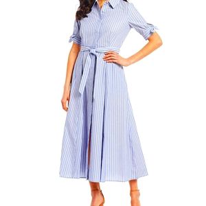NWOT Calvin Klein Chambray Tie Shirt Dress